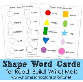 Shape Word Cards