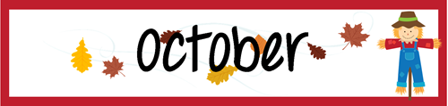 October Calendar Header