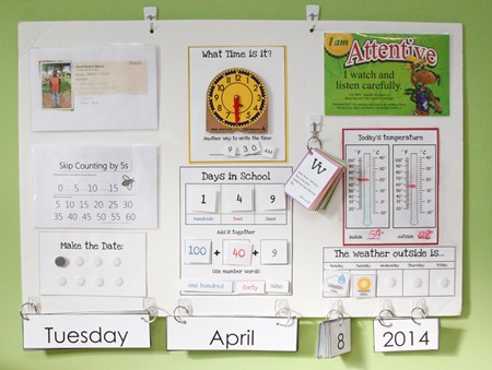Calendar Board and printables from Homeschool Creations-1