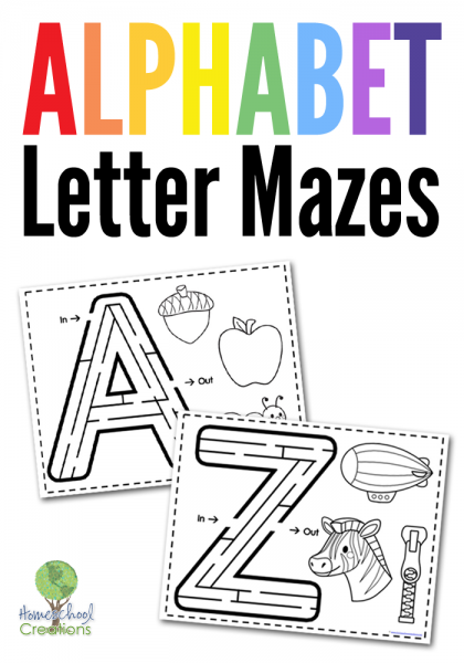 Alphabet Letter Mazes - full set from A to Z