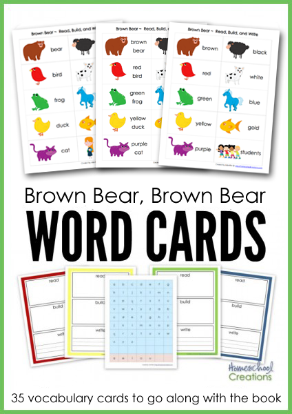 Brown Bear Brown Bear Vocabulary Cards