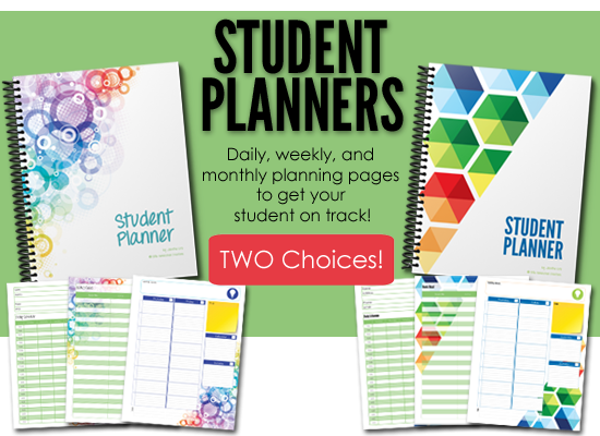 Two choices of student planners from Homeschool Creations - help get your student on track