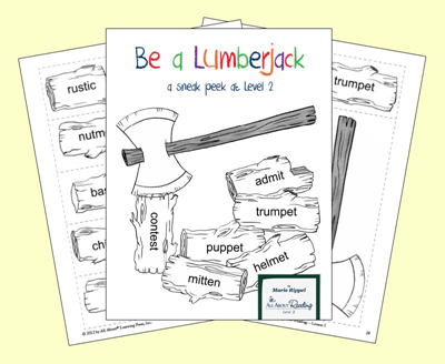 Be a Lumberjack syllable game