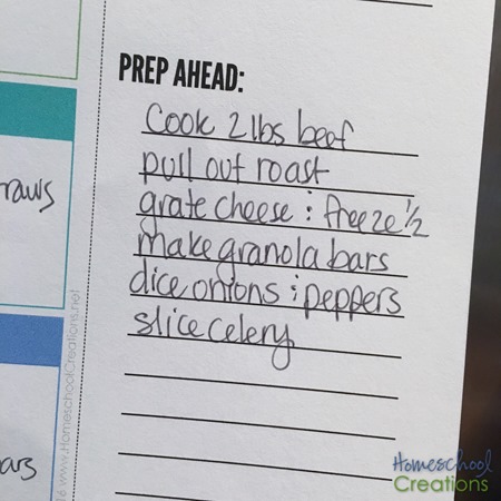 meal planning printable from Homeschool Creations-5
