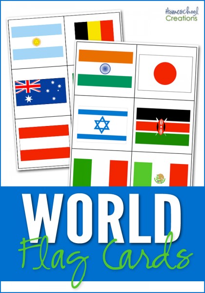 world flag cards for matching