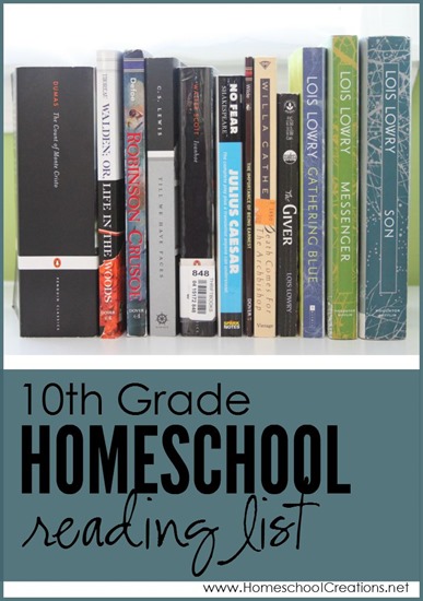 10th grade homeschool reading and literature list - Homeschool Creations
