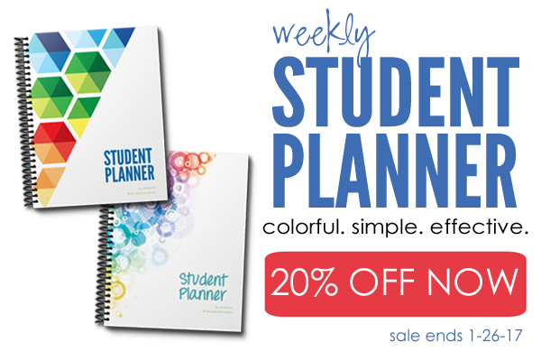 20% sale student planner