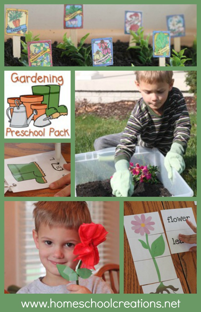 Garden unit and activities for preschool and kindergarten