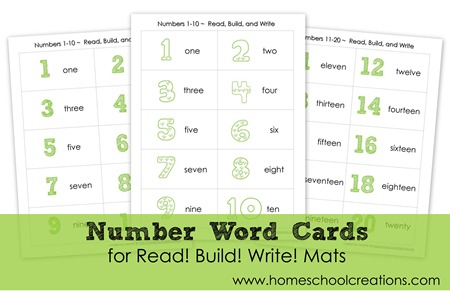 Number Word Cards