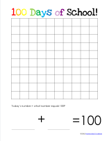 100 Days Of School Chart