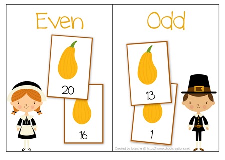 Thanksgiving Number Sort Mat