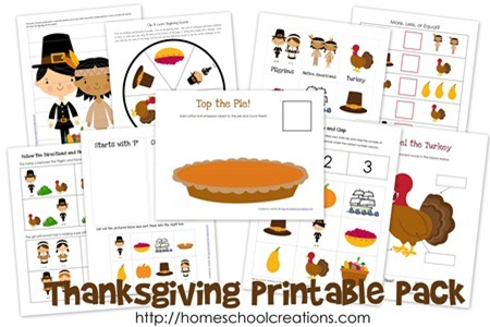 Thanksgiving Printable Pack for Preschool and Kindergarten