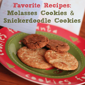 Recipes for Molasses Cookies and Snickerdoodle Cookies from www.homeschoolcreations.net