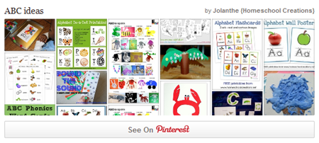 Alphabet Ideas Pinterest Board