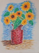 See the Light Sunflower Van Gogh project-Laurianna age 11