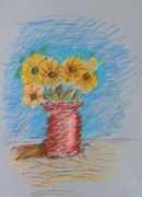 See the Light Sunflower Van Gogh project-Zachary age 8