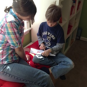 reading with a sibling