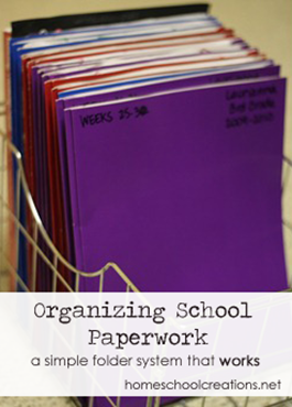 Organizing School Paperwork - a simple folder system that works