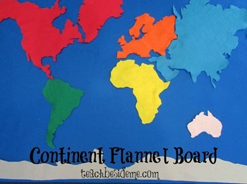 Continent Flannel Board