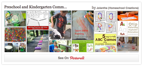 Preschool and Kindergarten Pinterest Board