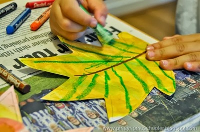 Homeschool Preschool - Leaf Art