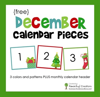 Pocket Chart Calendar Cards Printable