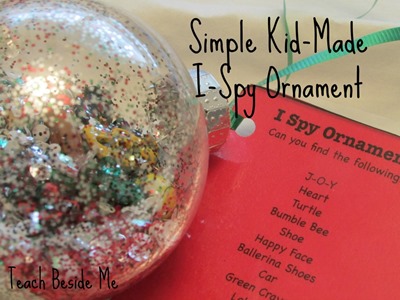 Homeschool Preschool - I-Spy-Ornament