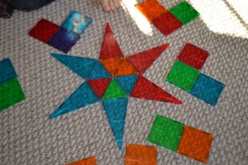 Snowflake magna tiles