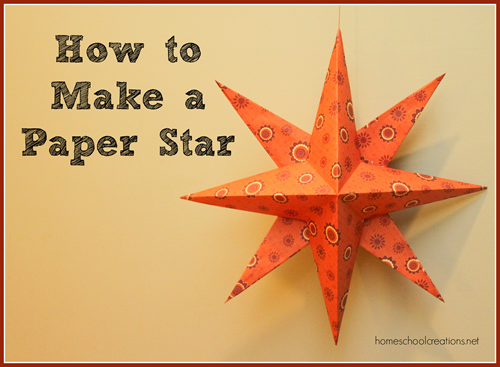 How to Make a Paper Star Tutorial from homeschoolcreations.net