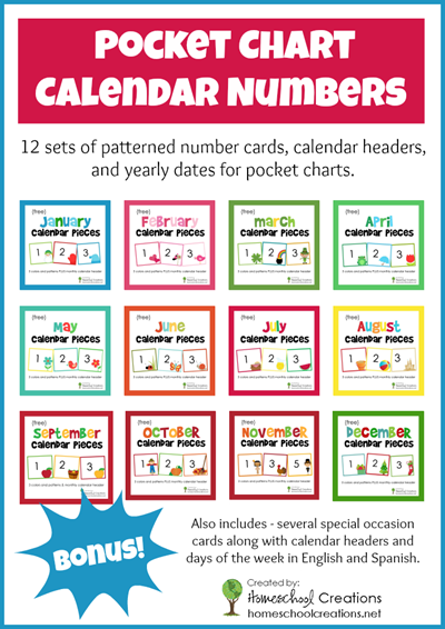 Counting The Days Pocket Chart