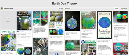 Earth Day Pinterest board