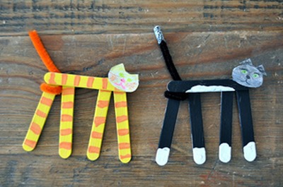 popsicle stick cats
