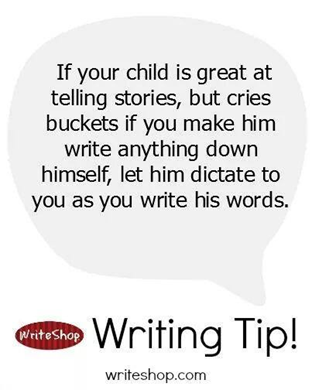 reluctant writer tip