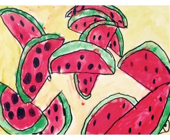 watercolor watermelon art project