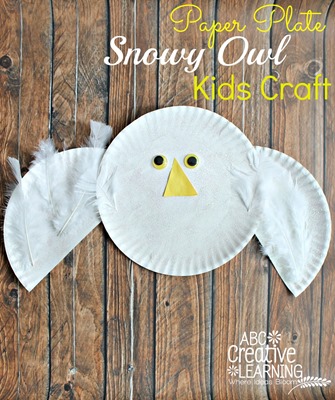 Paper-Plate-Snowy-Owl-Kids-Craft