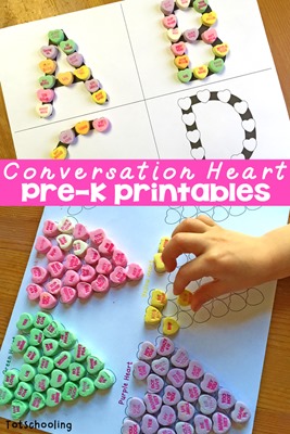 candy heart printables