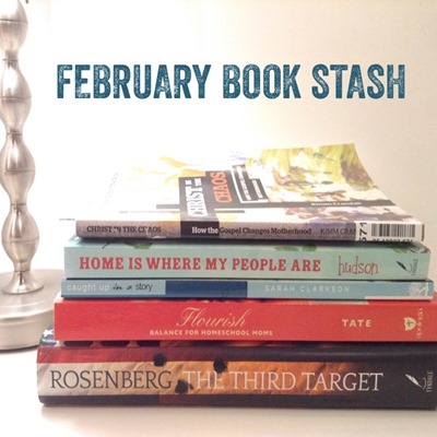 february book pile