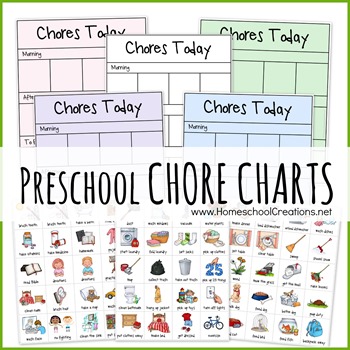 FREE Preschool Chore Charts - Subscriber Freebie