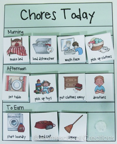 Preschool Responsibility Chart