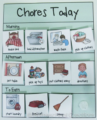 Kindergarten Chore Chart