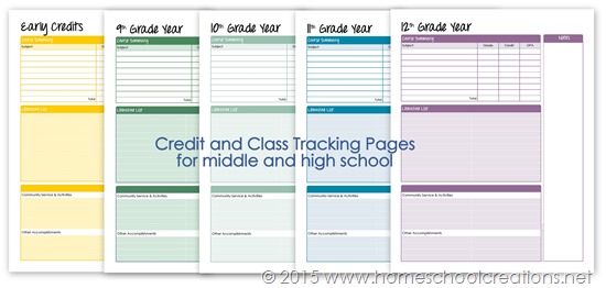 credit and class tracking for high school