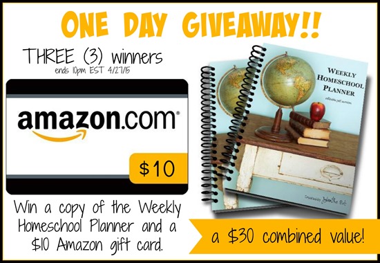 Planner and Amazon card giveaway