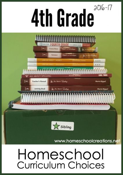 4th grade homeschool curriculum choices - from Homeschool Creations