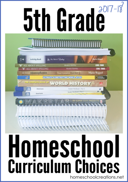 5th Grade Homeschool Curriculum Choices 2017