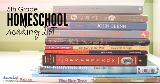 5th grade homeschool reading list