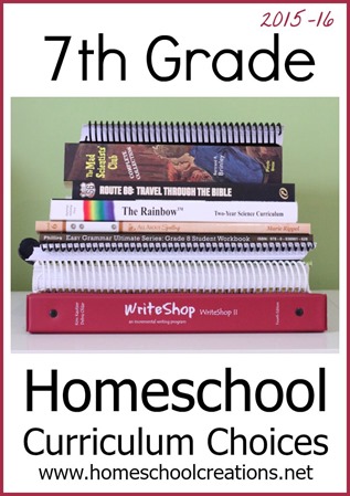 7th Grade Homeschool Curriculum Choices 2015