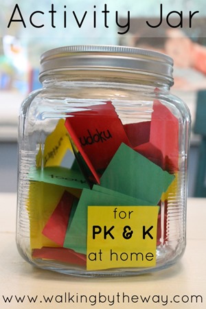 Activity-Jar-to-help-you-rotate-all-of-your-great-math-writing-and-reading-activities.-Great-for-preschool-and-kindergarten-at-home.-from-Walking-by-the-Way
