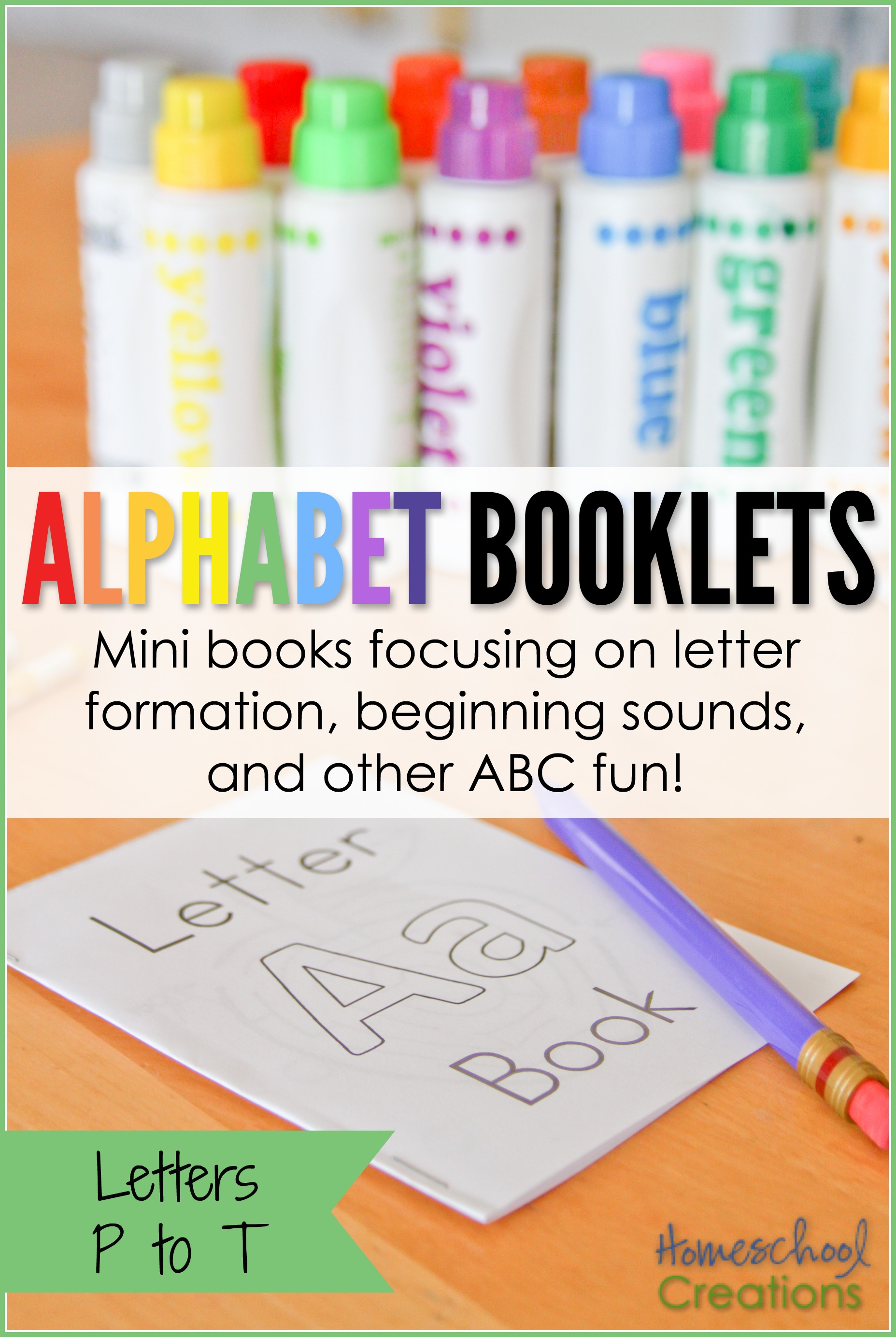 Alphabet Mini Booklets Letters P to T (Free Printable)