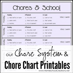 Homeschool Reward Chart