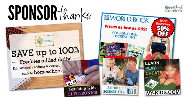 Companies to Thank Homeschool Creations